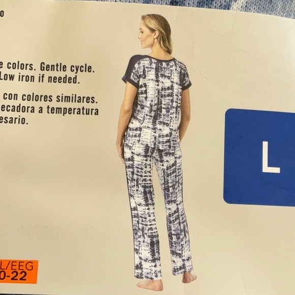 Lucky Brand Ladies' 4-Piece Pajama Set Blue (Winter Tie Dye) - Picture 7 of 9